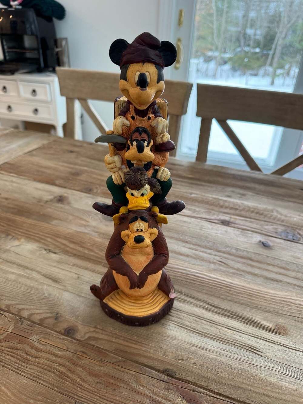 Disney Parks Wilderness Lodge Mickey & Friends Totem Pole Figurine 12in